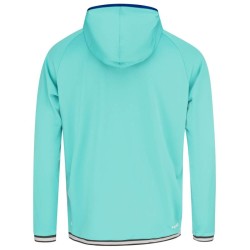 Men's Jumper Head Topspin Hoodie - turquoise/print vision
