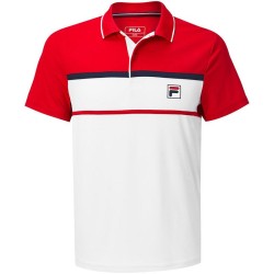 Men's Polo T-shirt Fila Polo Anton M - white/fila red
