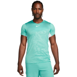 Men's T-shirt Nike Court Dri-Fit Advantage Printed Tennis Top - washed teal/white/white