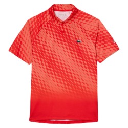Men's Polo T-shirt Lacoste Tennis x Novak Djokovic Player Version Polo Shirt - red/orange