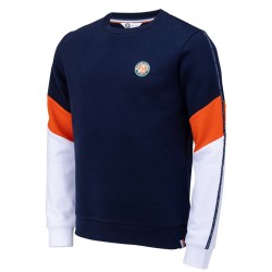 Men's Jumper Roland Garros Sweat Shirt Stripes - marine