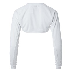 Women's long sleeve T-shirt Adidas W Tennis Shrug HEAT.RDY - white/copper metalic