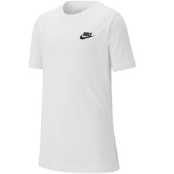 Boys' t-shirt Nike NSW Tee Embedded Futura B - white/black