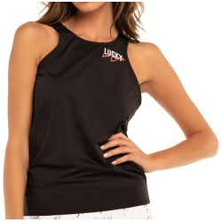 Women's top Lucky in Love Core Signature My Lucky Tie Back Tank - black