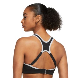 Women's bra Nike Dri-Fit Impact CB Logo Bra W - black/smoke grey/white/black