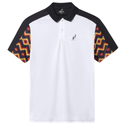 Men's Polo T-shirt Australian Polo Ethno Ace - white