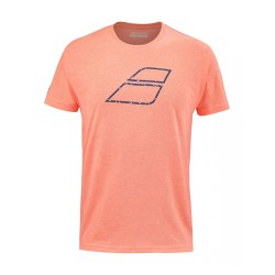 Men's T-shirt Babolat Big Flag Tee Men - fluo strike heather