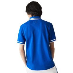 Men's Polo T-shirt Lacoste Roland Garros Men Polo - blue/white/blue