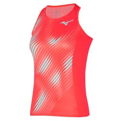 Women's top Mizuno Printed Tank - fierry coral