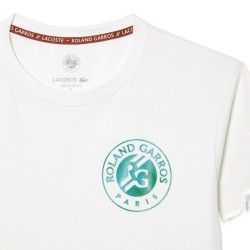 Men's T-shirt Lacoste Sport Roland Garros Edition Logo T-Shirt - white