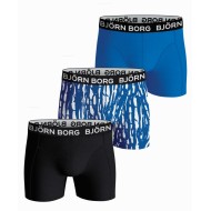 Boys' boxers Bj_rn Borg Core Boxer 3P - black/print/blue