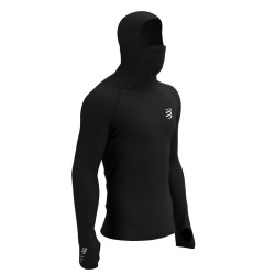 Men’s compression clothing Compressport 3D Thermo Ultralight Racing Hoodie - black