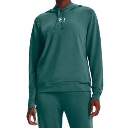 Women's jumper Under Armour Women's UA Rival Terry Hoodie - coastal teal/white