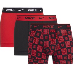 Men's Boxers Nike Everyday Cotton Stretch Trunk 3P - logo checkers print/uni red/black