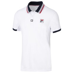 Men's Polo T-shirt Fila Polo Andrew - white/navy comb