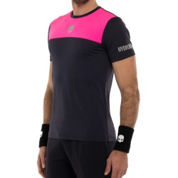 Men's T-shirt Hydrogen Tennis Block Color Tech T-Shirt - blue navy/fuchsia fluo