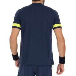 Men's T-shirt Lotto Superrapida V Tee - dark denim/acid yellow