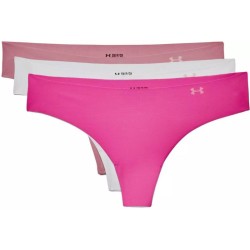 Women's panties Under Armour PS Thong 3 Pack - pink elixir/rebel pink/heather grey