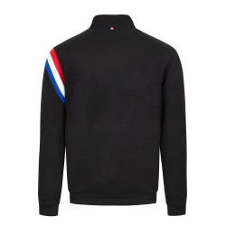 Men's Jumper Le Coq Sportif Tri FZ Sweat No.1 M - black/new optical white/blue electro