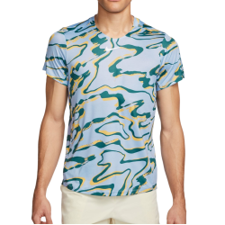 Men's T-shirt Nike Court Dri-Fit Advantage Printed Top - cobalt bliss/white