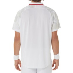 Men's Polo T-shirt Asics Court Graphic Polo-Shirt - brilliant white