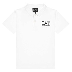 Boys' t-shirt EA7 Boys Jersey Polo Shirt - white