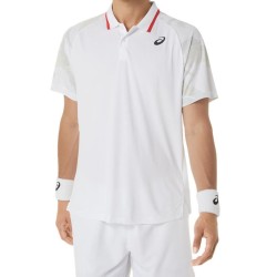 Men's Polo T-shirt Asics Court Graphic Polo-Shirt - brilliant white