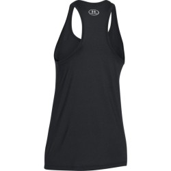 Women's top Under Armour Tech Tank - black/metallic silver