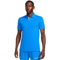 Men's Polo T-shirt Nike Rafa Slim Polo - light photo blue/light lemon twist