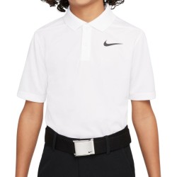 Boys' t-shirt Nike Dri-Fit Victory Golf Polo - white/black