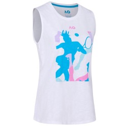 Women's top Australian Open Singlet Player Camouflage - white