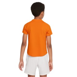 Boys' t-shirt Nike Court Dri-Fit Victory SS Top B - magma orange/magma orange/white