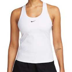 Women's top Nike Dri-Fit Swoosh Bra Tank - white/stone mauve/black