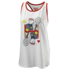 Women's top Wilson W Queen Tech Tank - white