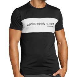 Men's T-shirt Bj_rn Borg Stockholm Blocked T-shirt M - black beauty