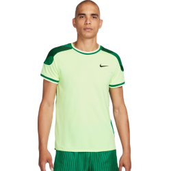 Men's T-shirt Nike Court Slam Dri-Fit Tennis Top - barely volt/malachite/barely volt/black