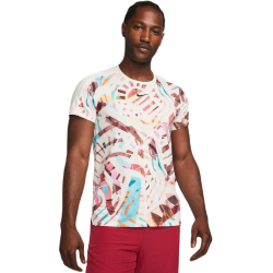 Men's T-shirt Nike Court Dri-Fit Slam Tennis Top - coconut milk/black