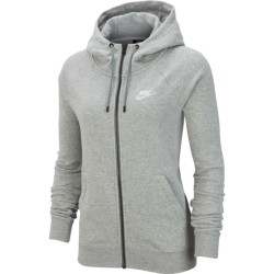 Women's jumper Nike Sportswear Essential Hoodie FZ Fleece W - dark grey heather/white