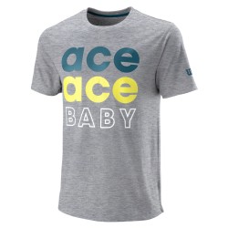 Men's T-shirt Wilson Ace Ace Baby Tech Tee M - heather grey
