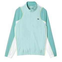 Men's Tracksuit Lacoste Tennis High Neck Jogger Set - light green/green/white/yellow