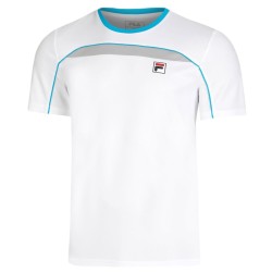 Men's T-shirt Fila Austarlian Open Asher Crew T-Shirt - white/silver scone