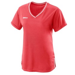 Women's T-shirt Wilson Team II V-Neck W - fiery cotal