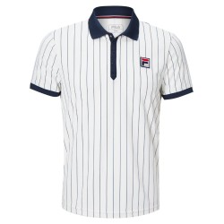 Men's Polo T-shirt Fila Polo Stripes "Bj_rn" M - white alyssum/comb