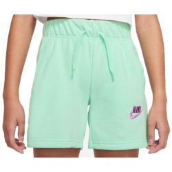 Girls' shorts Nike Sportswear Club FT 5 Short G - mint foam/violet shock