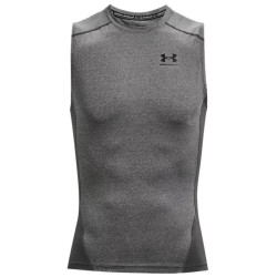 Men's T-shirt Under Armour HeatGear Armour Comp Sleeveles M - carbon heather/black