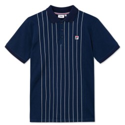 Men's Polo T-shirt Fila Hooper Oversized Polo Shirt Men - black iris