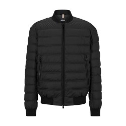 Men's jacket BOSS x Matteo Berrettini Water-Repellent Puffer Jacket With Two-Way Zip - black