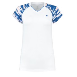 Women's T-shirt K-Swiss Tac Hypercourt Cap Sleeve 2 - white/print