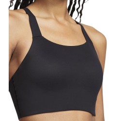 Women's bra Nike Swoosh Luxe Bra W - black/dark smoke grey