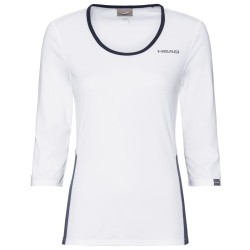 Women's long sleeve T-shirt Head Club Tech 3/4 Shirt W - white/dark blue
